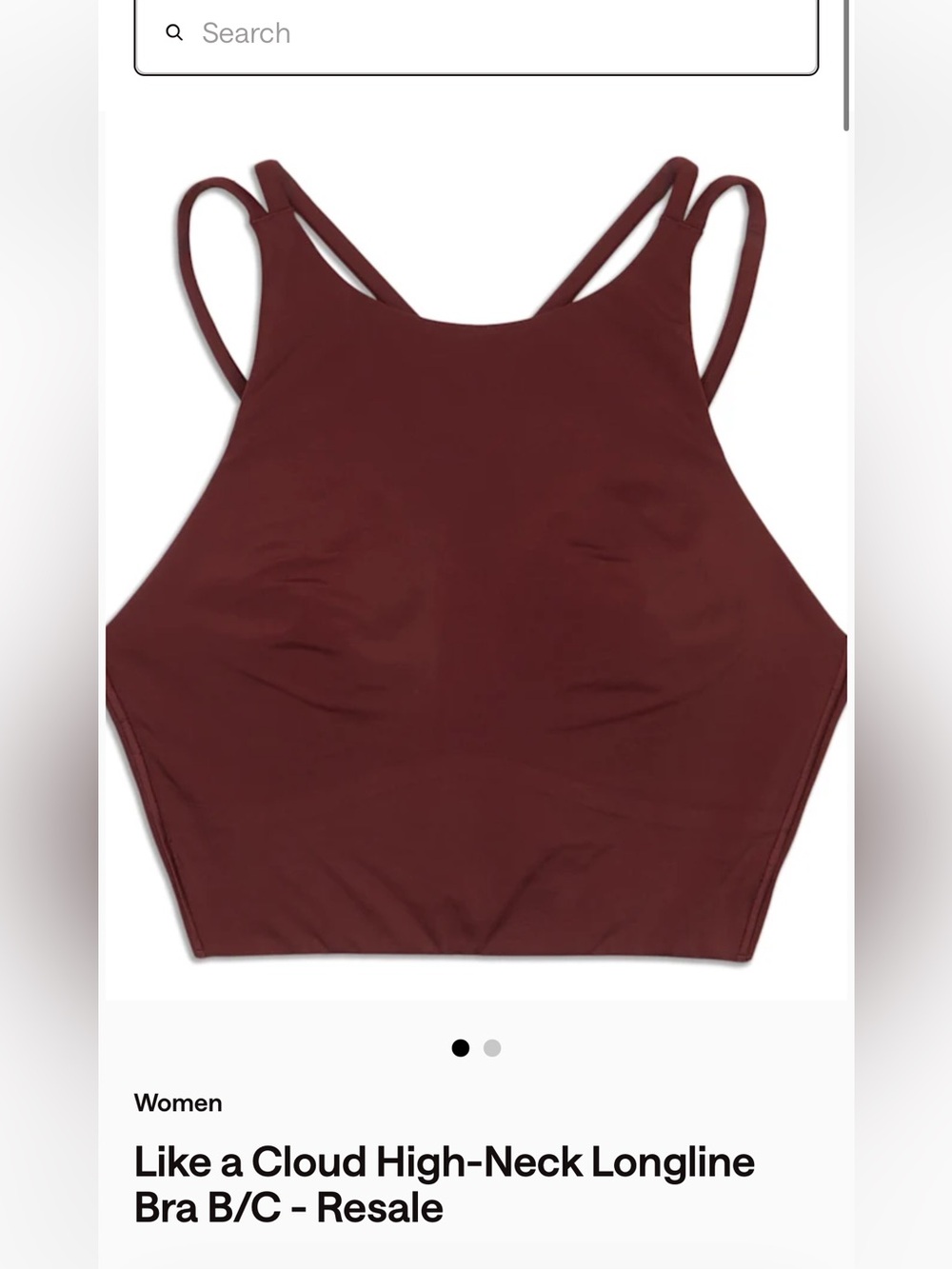 Women's High Neck Bralette - Brown